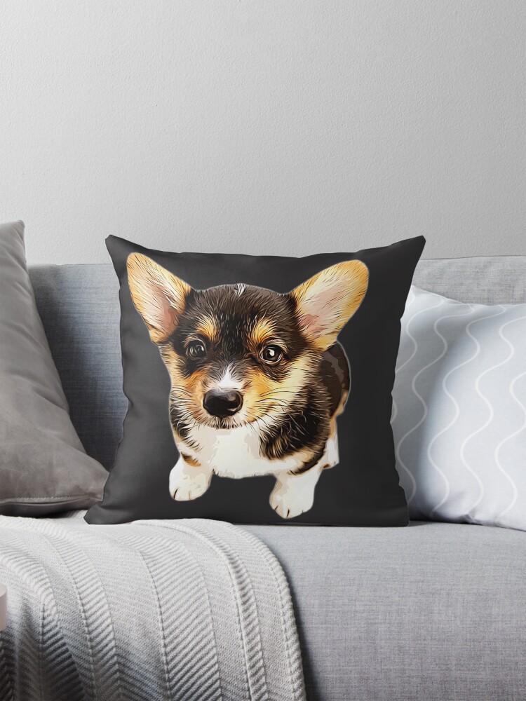 Corgi Tri Color Puppy Dog Pillow for Sale by Elarex Redbubble