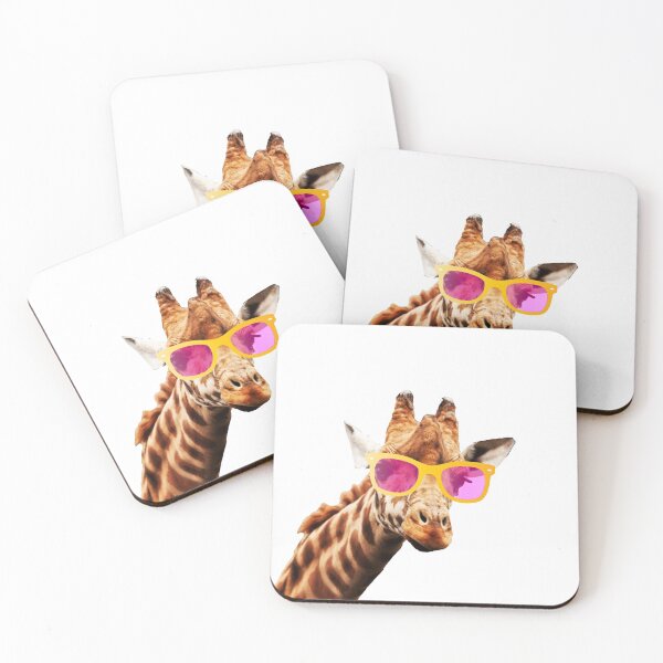 Item preview, Funny Giraffe with Retro Summer Sun Glasses designed and sold by wingstar.