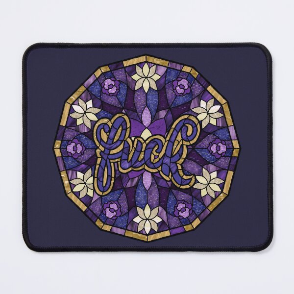 Item preview, F-Bomb Purple and Gold Stained Glass designed and sold by Wyvernwrought.