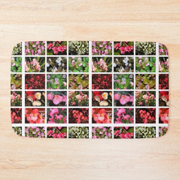 Item preview, Pink Red White Many Begonia Flowers Collage designed and sold by JariHawk.