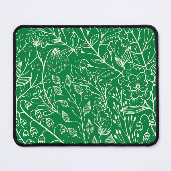Item preview, Green and White Flowers Pattern designed and sold by MariesDesigns11.