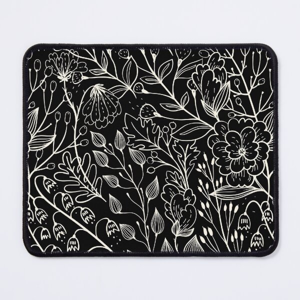 Item preview, Black and White Flowers Pattern designed and sold by MariesDesigns11.