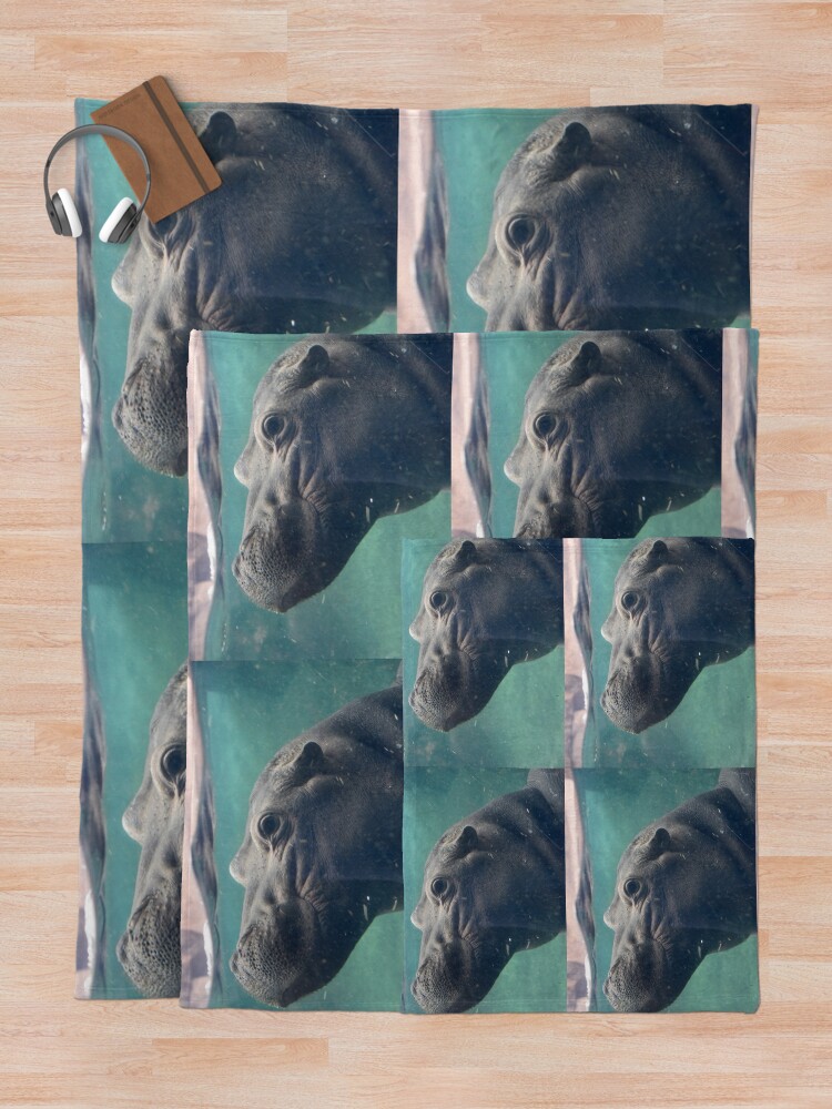 Alternate view of Fiona the Hippo at the Cincinnati Zoo Throw Blanket