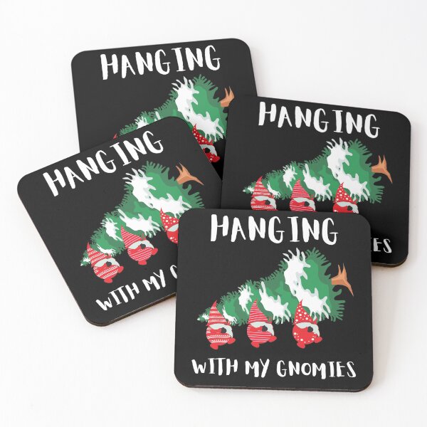 Item preview, Hanging with my Gnomies, Christmas Funny Gnomes with Tree designed and sold by SoLarghi.