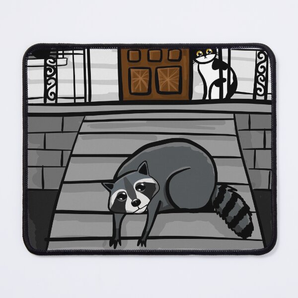 Item preview, Trash Panda Porch Visit designed and sold by KilkennyCat Art.