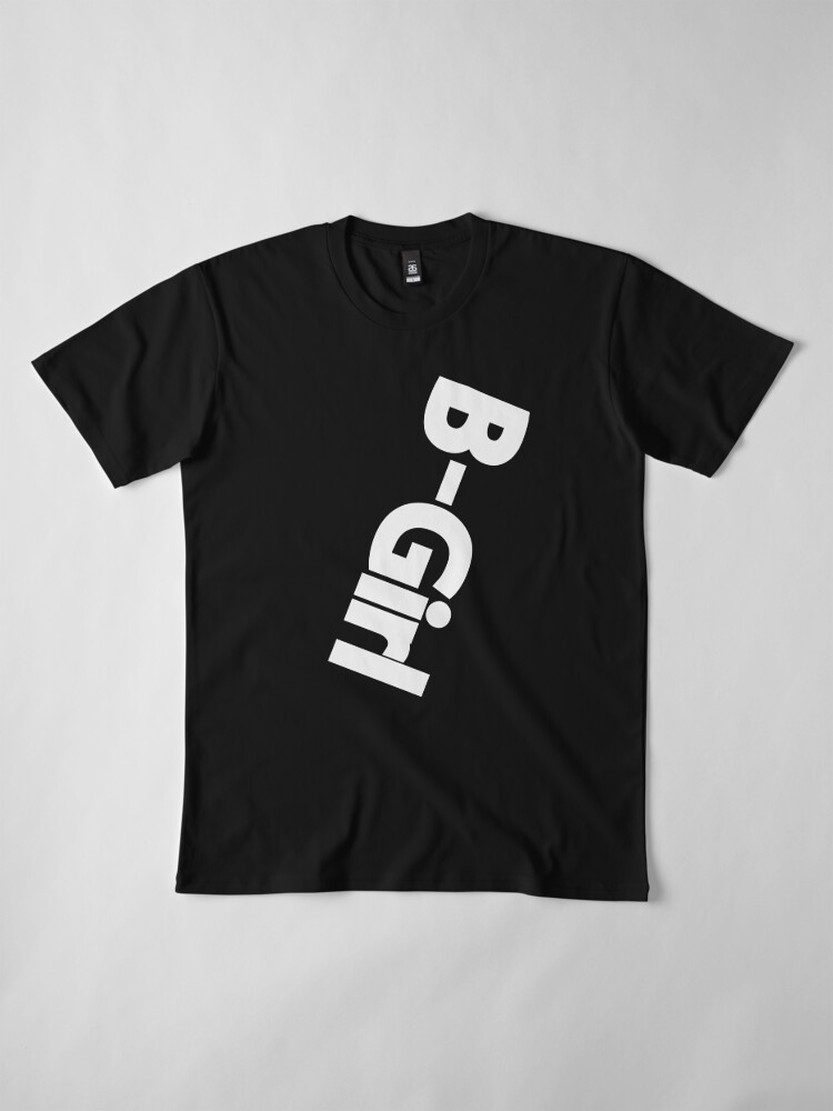 Alternate view of Hip Hop B-Girl Style Twisted in Chunky Letters on Black Premium T-Shirt