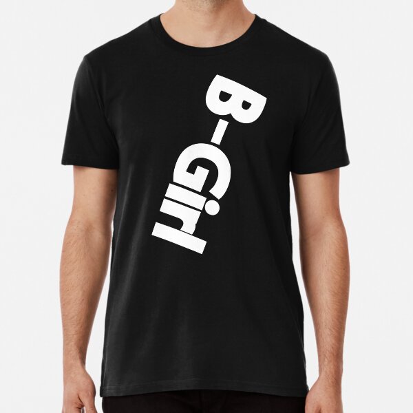 Hip Hop B-Girl Style Twisted in Chunky Letters on Black Premium T-Shirt