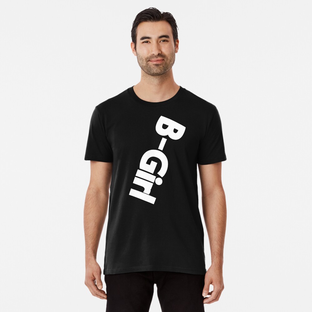 Hip Hop B-Girl Style Twisted in Chunky Letters on Black Premium T-Shirt