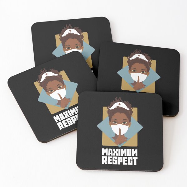 Item preview, African American Nurse - Nurse Maximum respect - Black nurse wearing mask designed and sold by H Jonas.