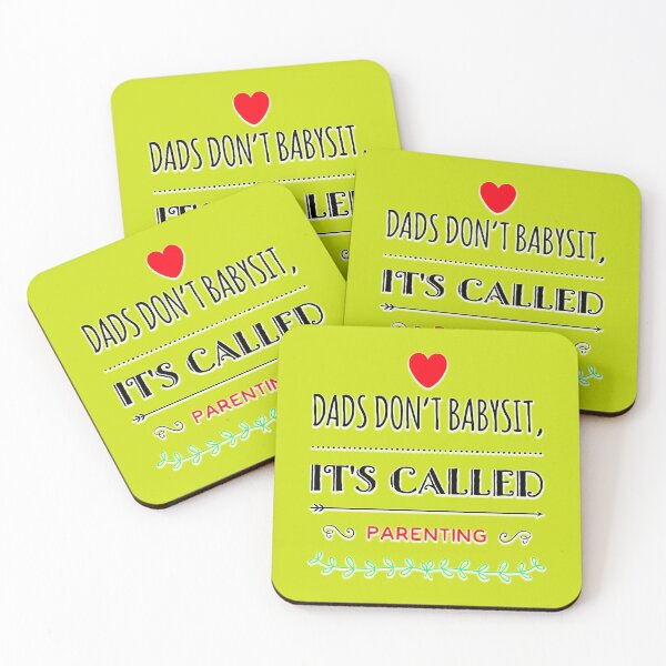 Item preview, DADS DON'T BABYSIT IT'S CALLED PARENTING IN LIME. designed and sold by Michael van der Hoorn.