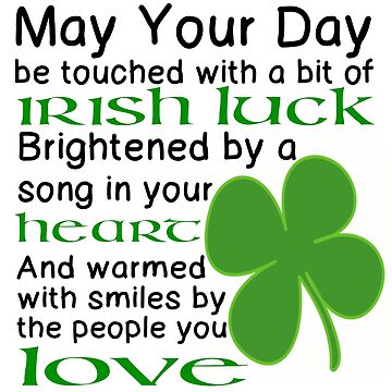 Irish Good Luck Sayings May Your Day Blanket, St Patrick's Day Blanket