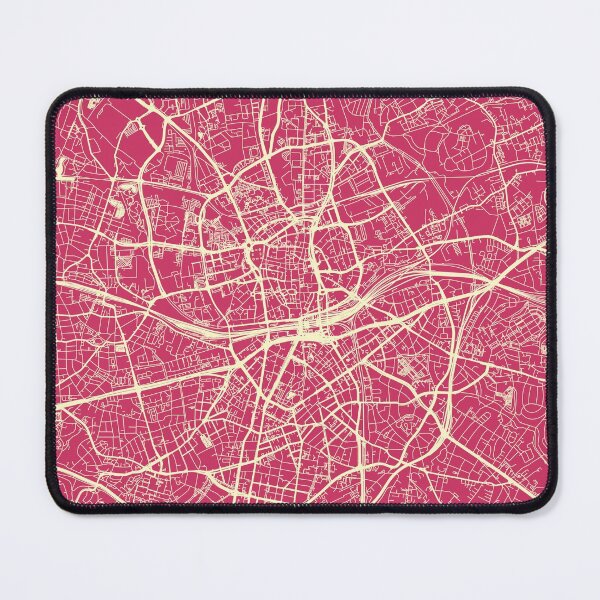 Item preview, Essen Germany Street Map Art Pink Cream designed and sold by cashewdays.