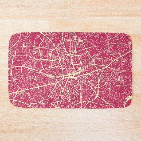 Item preview, Essen Germany Street Map Art Pink Cream designed and sold by cashewdays.