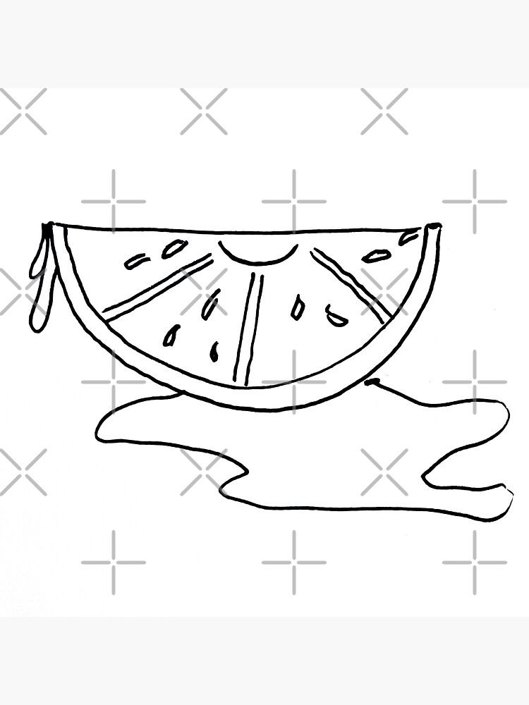 "orange crush line art" Sticker for Sale by laurenvanart Redbubble