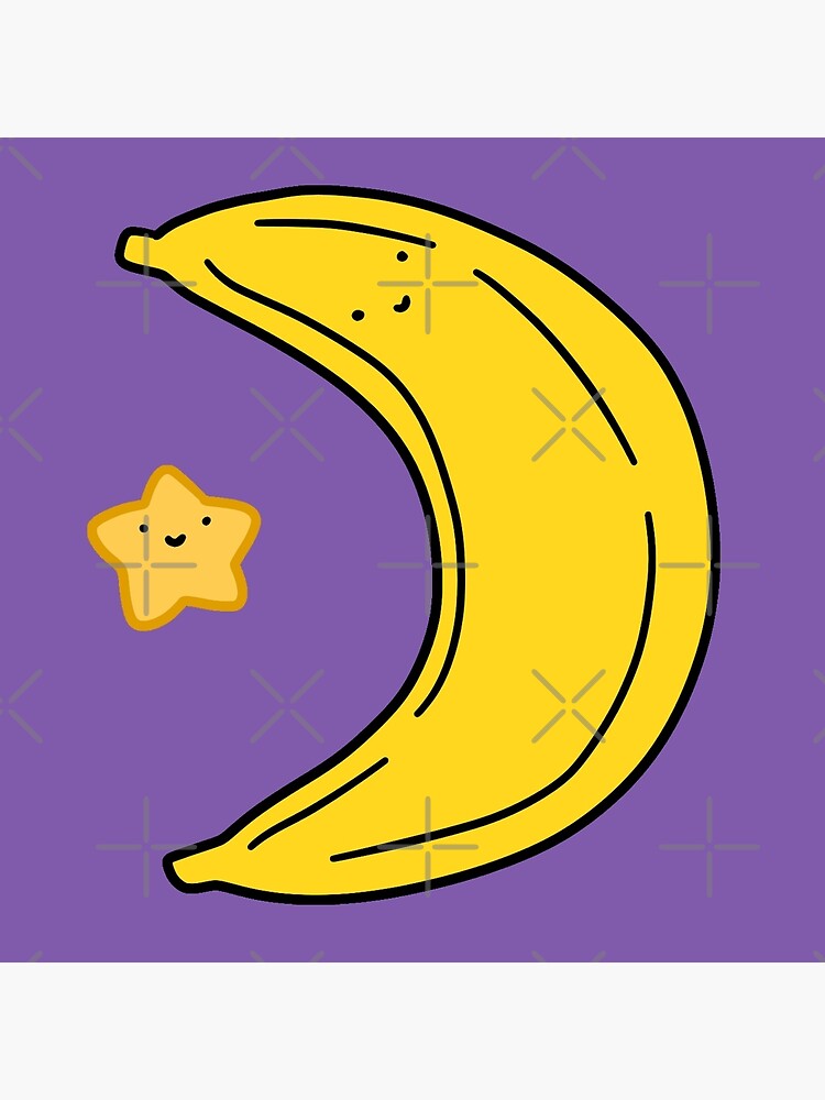 Crescent Moon Banana and Star | Photographic Print