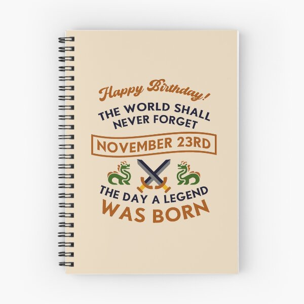Item preview, November 23rd The Day A Legend Was Born Dragons And Swords Design (Dark) designed and sold by Graograman.