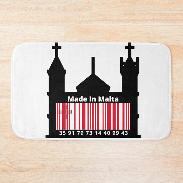 Item preview, Made in Malta Flag Barcode Design with longitude and latitude designed and sold by Tassie-Tiger.