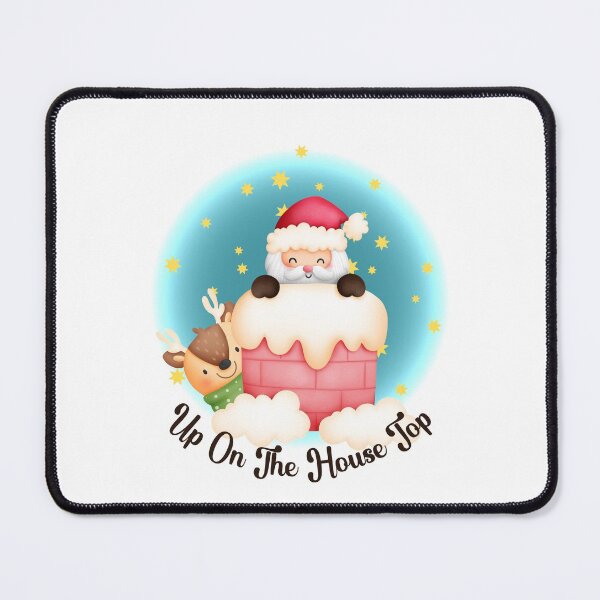 Item preview, Cute Santa and Reindeer on the House Top designed and sold by JanesCreations.