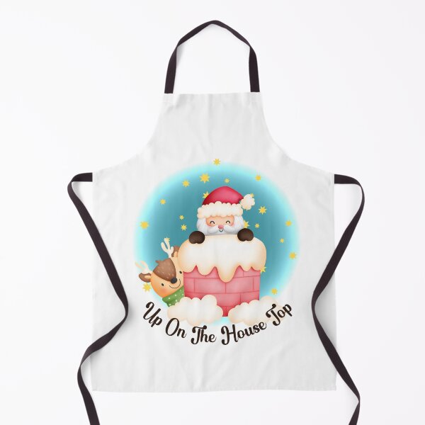 Item preview, Cute Santa and Reindeer on the House Top designed and sold by JanesCreations.
