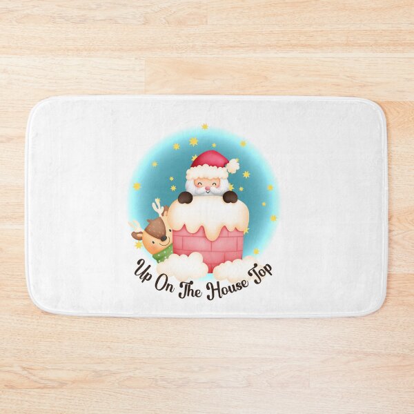 Item preview, Cute Santa and Reindeer on the House Top designed and sold by JanesCreations.