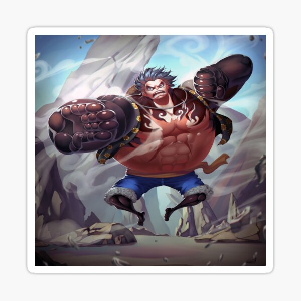 Luffy Gear 4 Stickers Redbubble