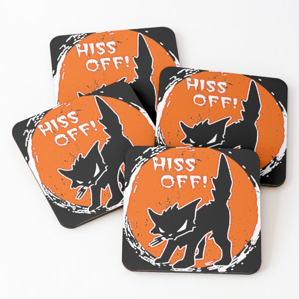 Item preview, Cat Hiss Off Halloween Moon, Funny Black Cat  designed and sold by Disdain264.