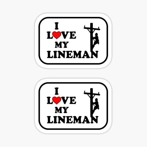 Item preview, I Love My Lineman - Power Lineman's Wife, Mom or Girlfriend Sticker Pack designed and sold by topstoxx.