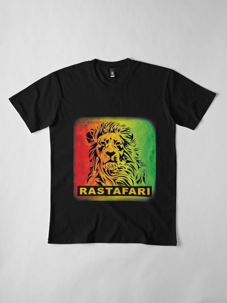 Alternate view of Rastafari & Lionhead Premium T-Shirt