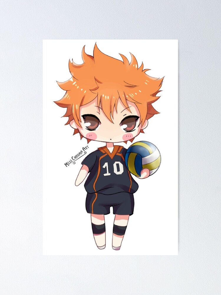 "Chibi Hinata Shoyo,Haikyuu!! Fanart" Poster by ...