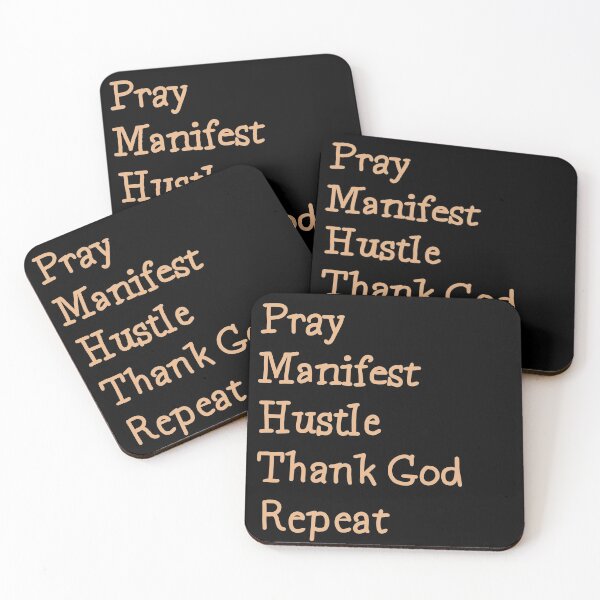Item preview, Pray, manifest, hustle, thank god and repeat designed and sold by AestheticNi.