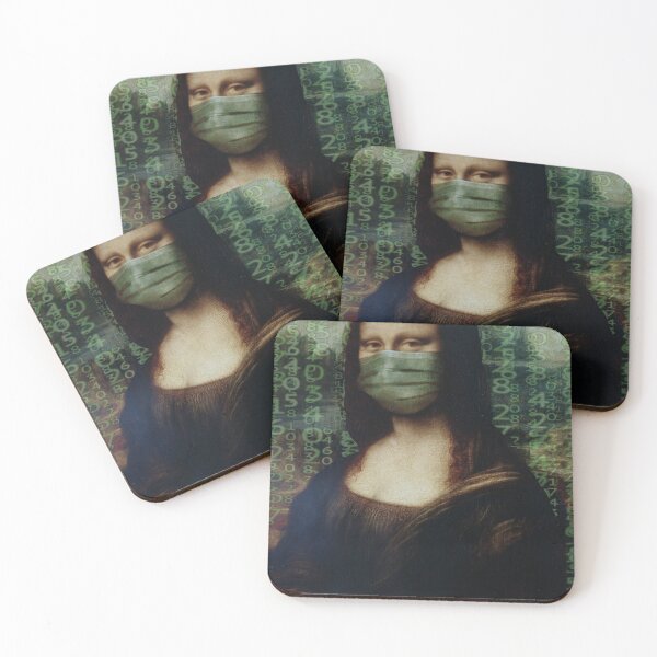 Item preview, mona lisa with medical mask. designed and sold by cheechlaroo13.