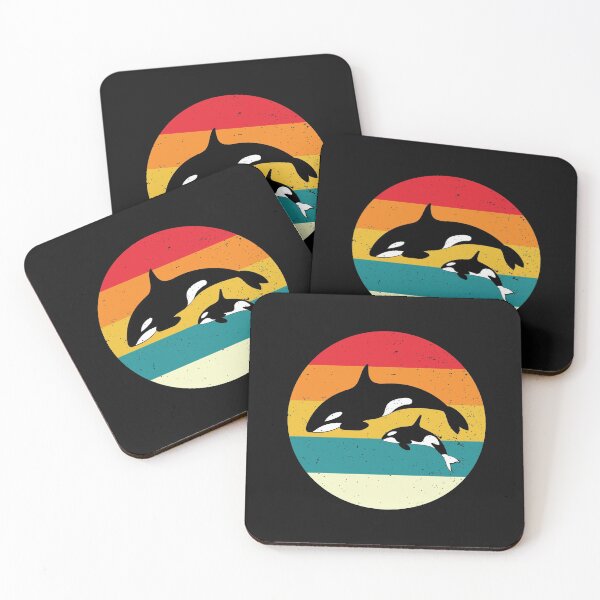 Item preview, Orca Whales Vintage Retro Style designed and sold by EstelleStar.