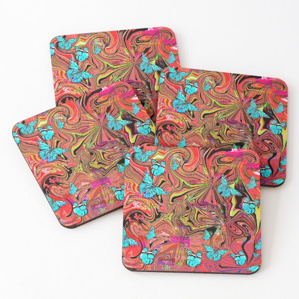 Item preview, Blue butterflies  abstract designed and sold by tintingouw.