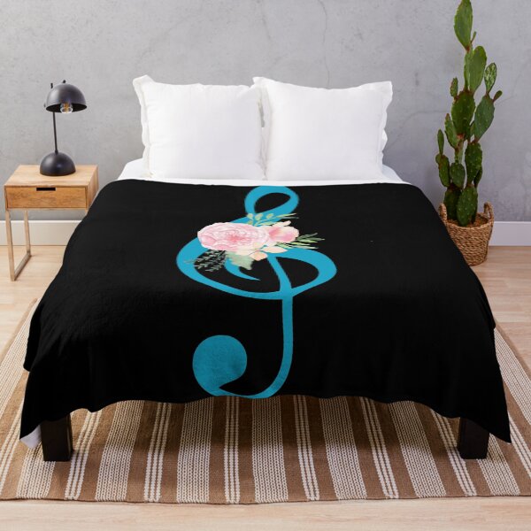 Item preview, Floral water color treble clef designed and sold by MandVDesigns.