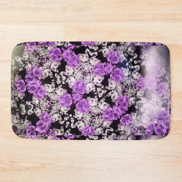 Item preview, flower kaleidoscope (081) - purple and white daisies designed and sold by expl-rations.
