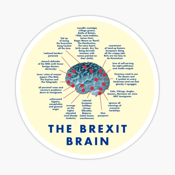 THE BREXIT BRAIN - A GUIDE Sticker