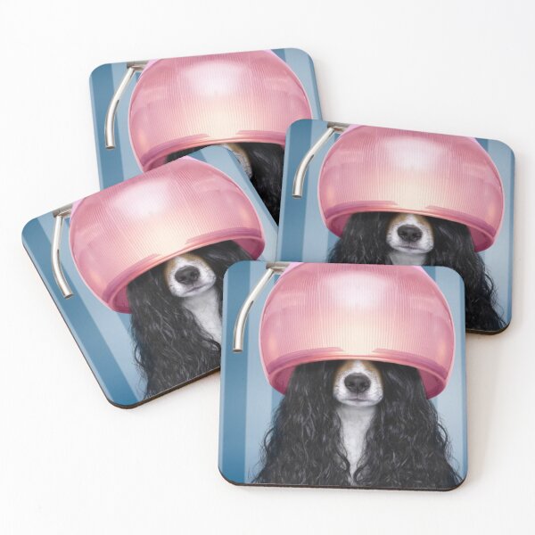 Item preview, Dog doing hair in beauty salon. very fun designed and sold by PNG PAPER STUDIO.