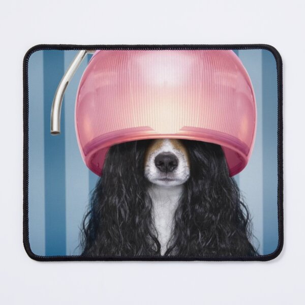 Item preview, Dog doing hair in beauty salon. very fun designed and sold by PNG PAPER STUDIO.