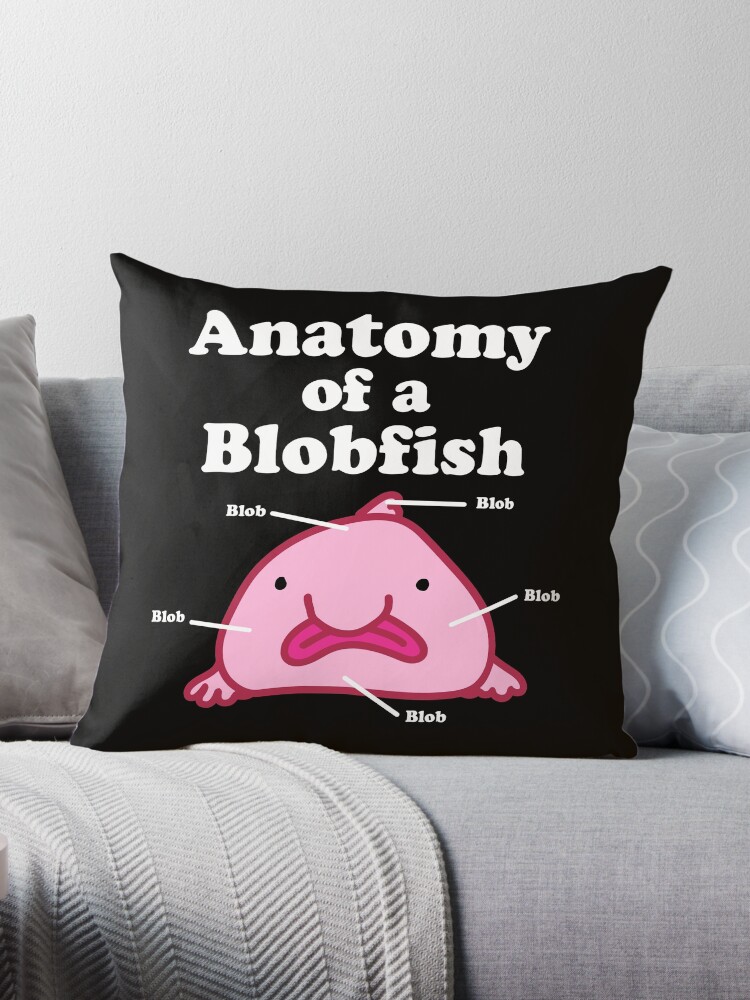 Blobfish Is My Spirit Animal Funny Blobfish Meme Throw Pillow by