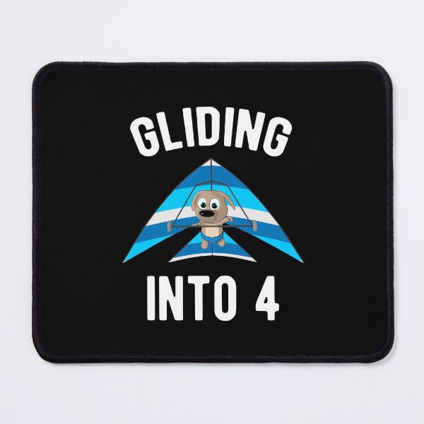 Item preview, Gliding Into 4 - Hang Glider with Puppy 4th Birthday designed and sold by onicon.