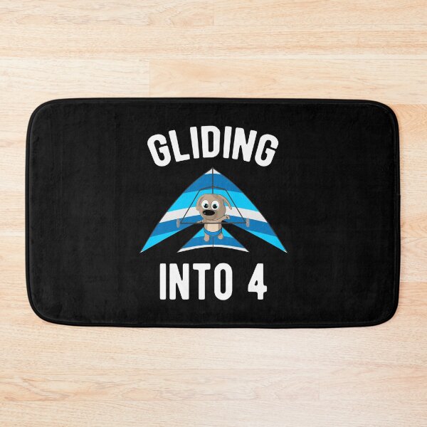Item preview, Gliding Into 4 - Hang Glider with Puppy 4th Birthday designed and sold by onicon.