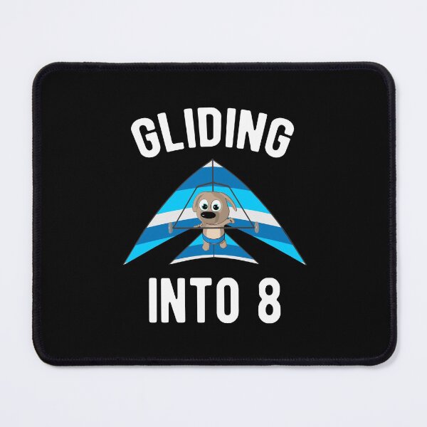 Item preview, Gliding Into 8 - Hang Glider with Puppy 8th Birthday designed and sold by onicon.