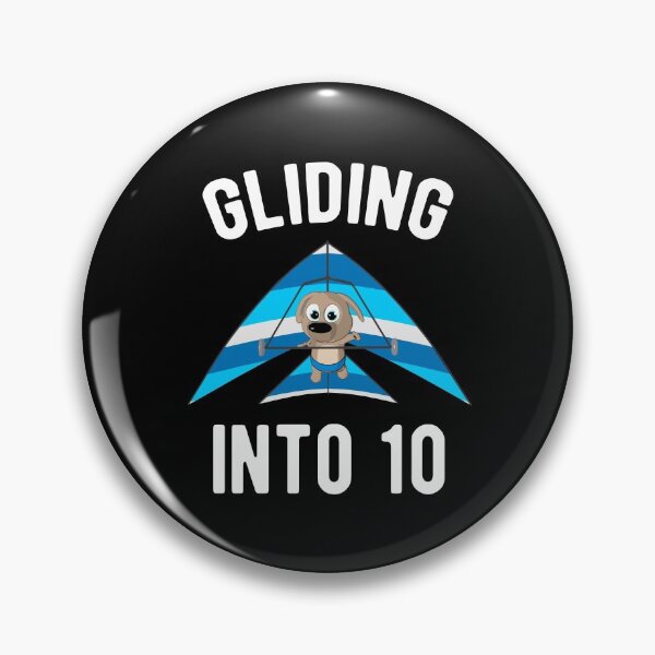 Item preview, Gliding Into 10 - Hang Glider with Puppy 10th Birthday designed and sold by onicon.