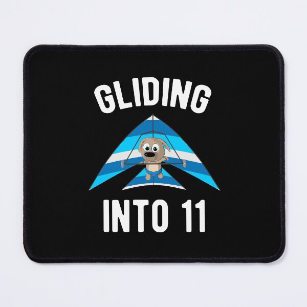 Item preview, Gliding Into 11 - Hang Glider with Puppy 11th Birthday designed and sold by onicon.