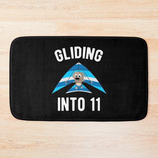 Item preview, Gliding Into 11 - Hang Glider with Puppy 11th Birthday designed and sold by onicon.