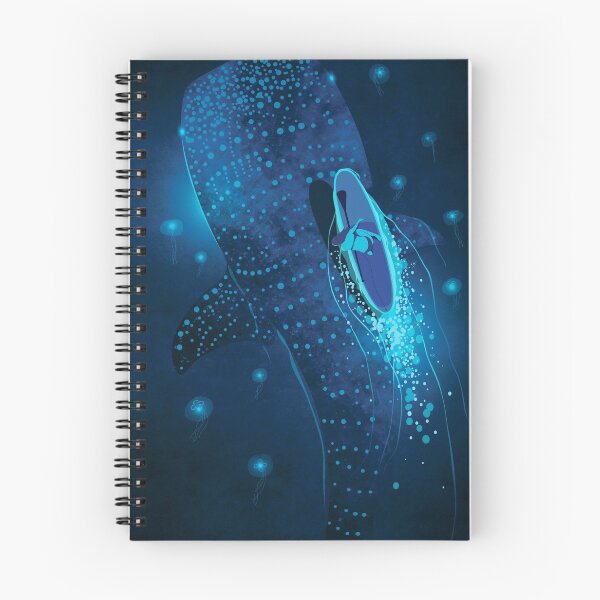 Item preview, Tiburón Ballena Noche Azul Océano designed and sold by SurfolioPrints.