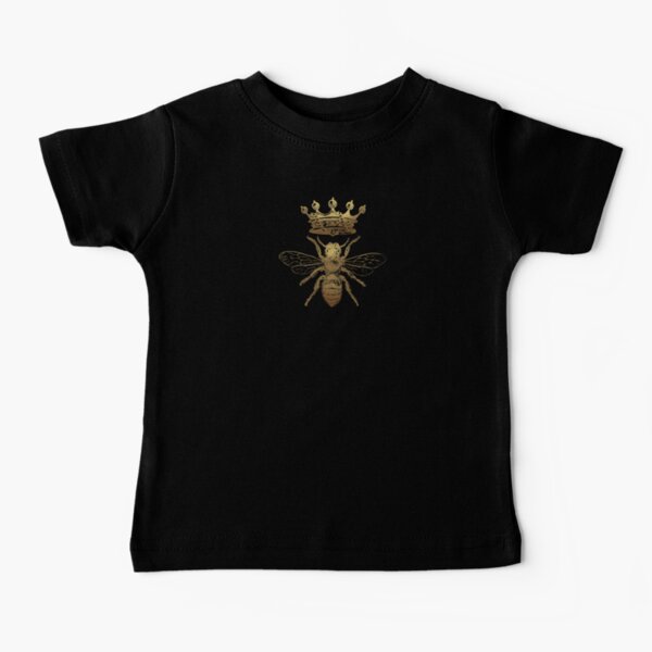Queen Bee | Vintage Honey Bees | Gold and Black |  Baby T-Shirt