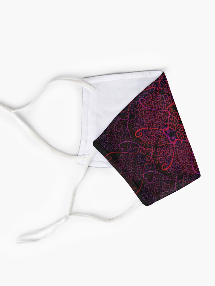 Alternate view of Lover Hearts Layered Paisley Pattern Mask
