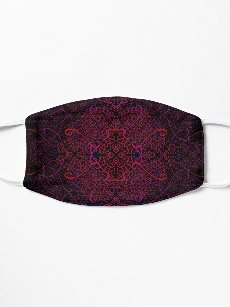 Alternate view of Lover Hearts Layered Paisley Pattern  Mask