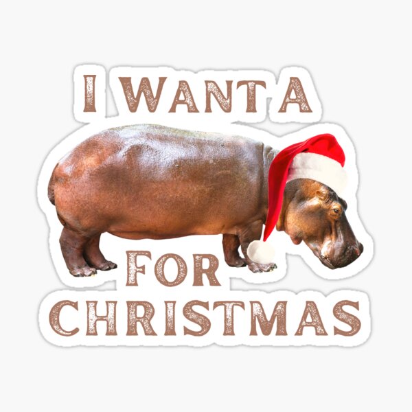 Aperçu de l'œuvre Je veux un hippopotame pour Noël créée et vendue par CBCreations73.